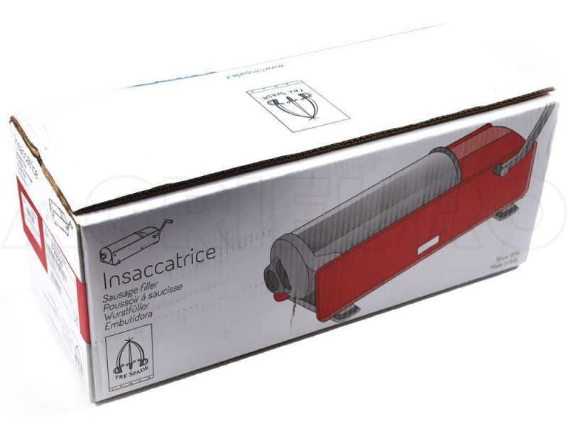 Manuelle Tisch-Wurstf&uuml;llmaschine rot Tre Spade Mod. 7 - Zwei Geschwindigkeiten - Kapazit&auml;t 7 kg