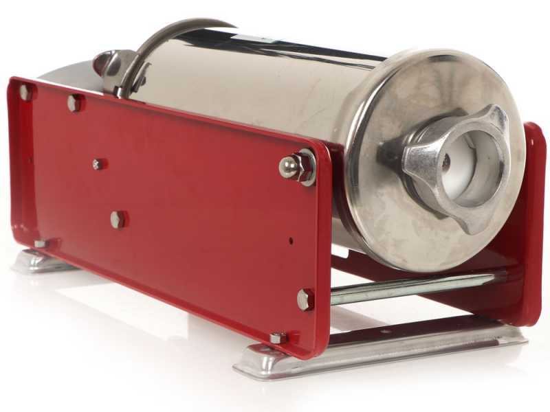 Tre Spade Mod. 10 Manuelle Tisch-Wurstf&uuml;llmaschine rot - Zwei Geschwindigkeiten - Kapazit&auml;t 10 kg