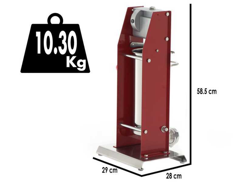 Tre Spade Mod. 5/V Vertikaler W&uuml;rstf&uuml;ller f&uuml;r Wurstwaren - 2 Geschwindigkeiten - Kapazit&auml;t 5 Kg