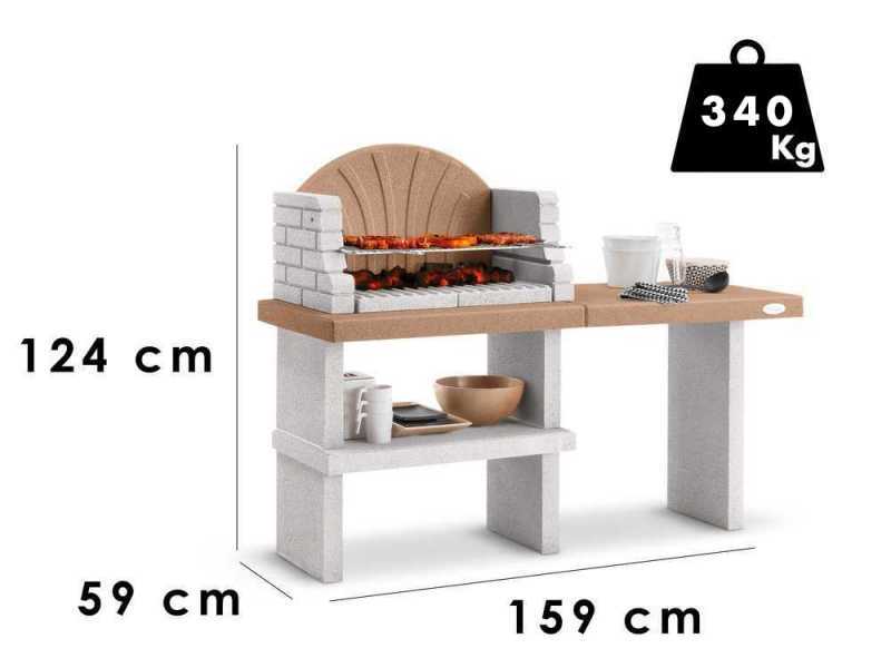 Palazzetti Vasto - Grillkamin - f&uuml;r Holz und Holzkohle