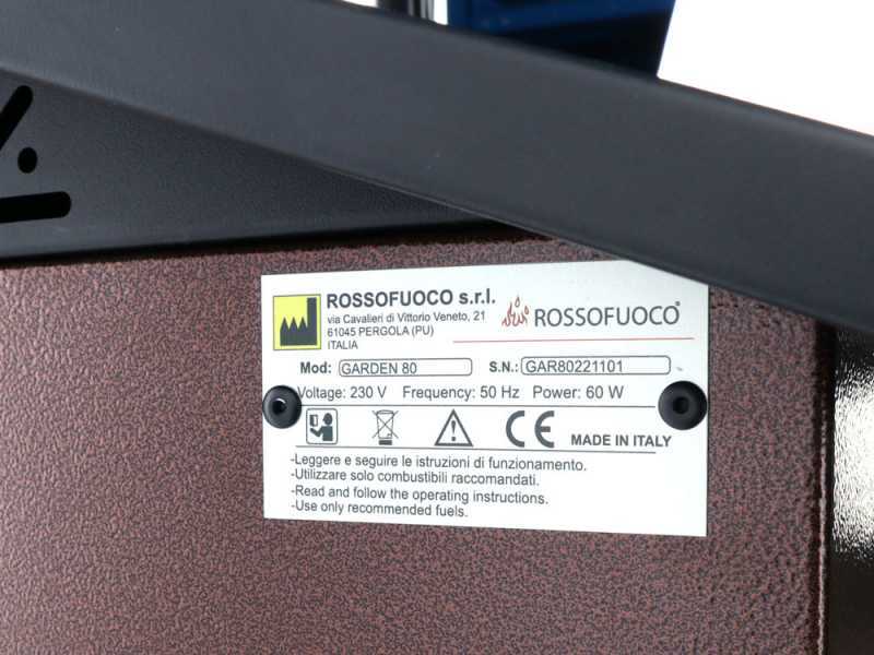 Rossofuoco Garden 80 - Holzbackofen f&uuml;r den Au&szlig;enbereich - Braun