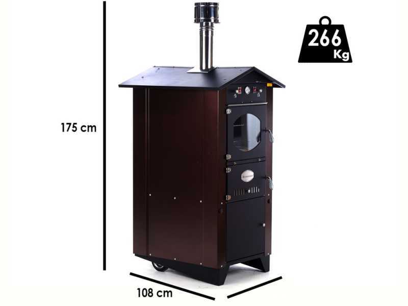 Rossofuoco Garden 80 - Holzbackofen f&uuml;r den Au&szlig;enbereich - Braun