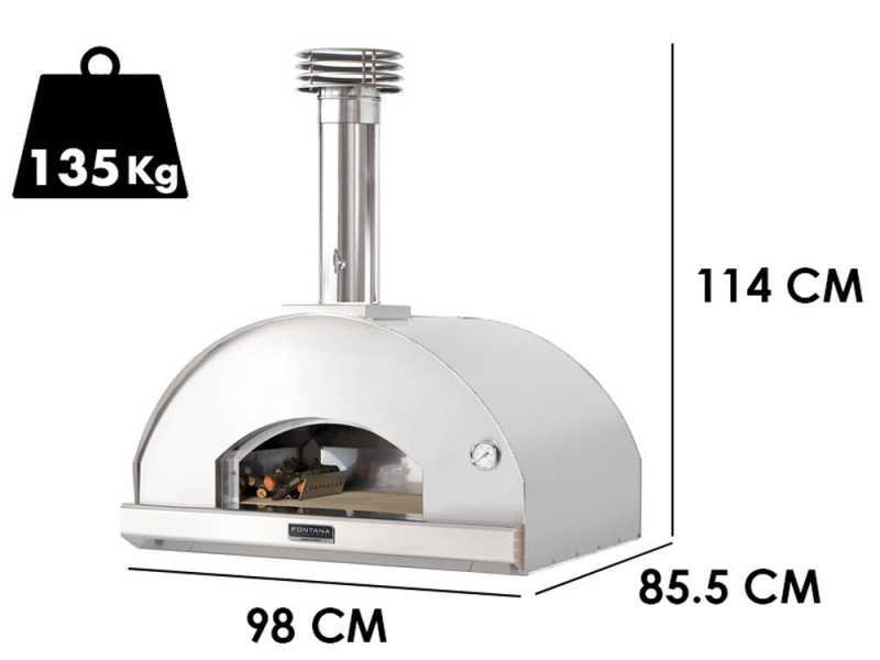 Holzbackofen Fontana Mangiafuoco - EDELSTAHL