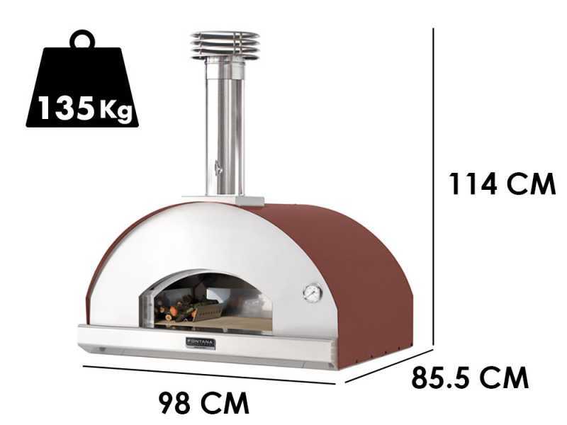 Fontana Mangiafuoco - Holzbackofen - Rot