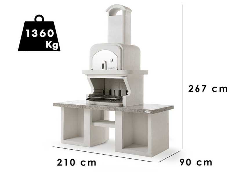 Palazzetti Pamplona - Kombi-Grillkamin-Holzbackofen aus Beton
