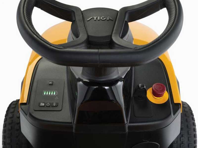 Akku-Rasentraktor Stiga e-Ride S300 - 48V/30Ah Akku-Elektromotor - Mulchschnitt