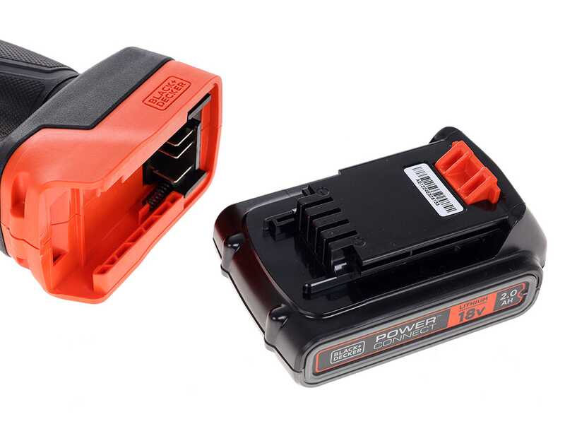 Akku-Gartenschere Black &amp; Decker BCPP18D1-QW f&uuml;r die Baumpflege - Akku 18V 2Ah + Gratis 18-V-Akku 2 Ah - Schnittdurchmesser max. 25 mm
