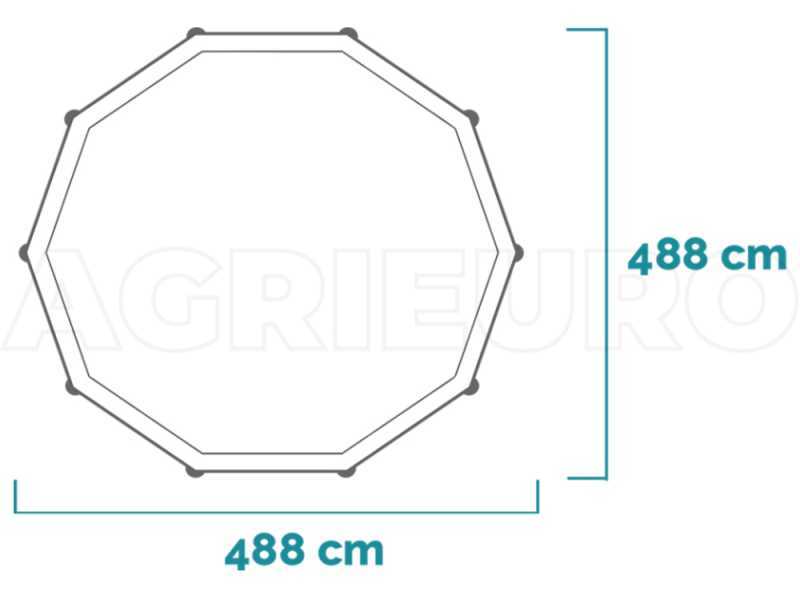 Intex Prisma Frame Clearview 26730NP - &Oslash;488x122 cm - Runder Pool