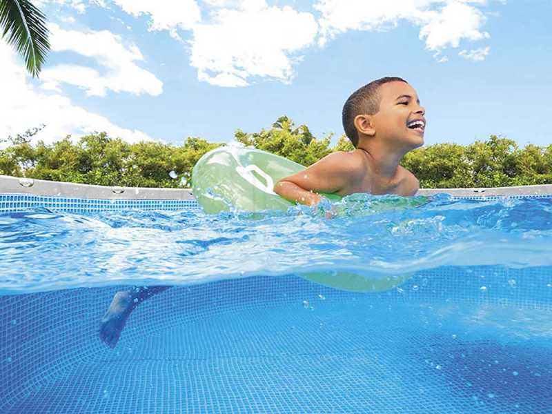 Intex Prisma Frame 26716NP - &Oslash;366x99 cm - Aufstellpool rund + Filterpumpe und Leiter