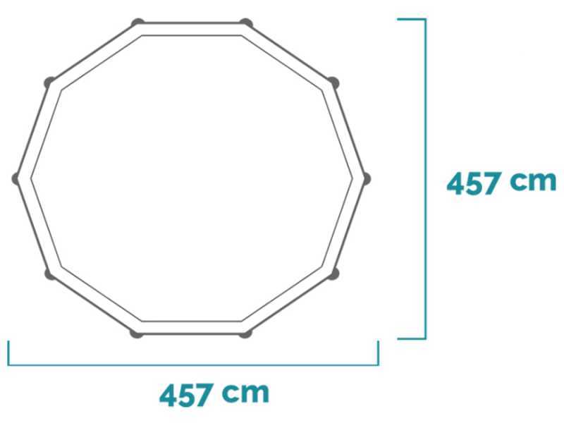 Intex Prisma Frame 26724NP - &Oslash;457x107 cm - Runder Pool