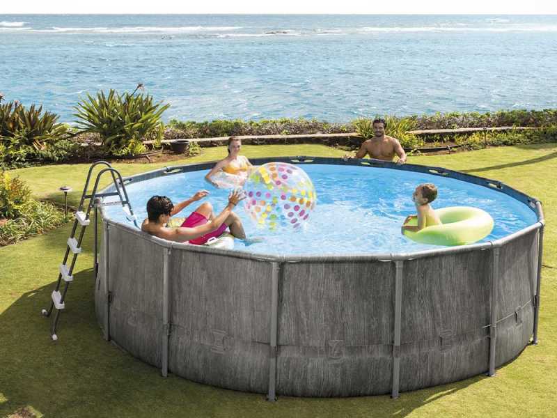 Intex Prisma Frame Greywood 26742NP - Runder Pool