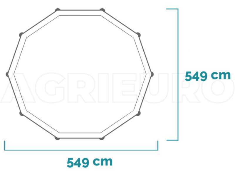 Intex Prisma Frame Greywood 26744NP - &Oslash;549x122 cm - Runder Pool
