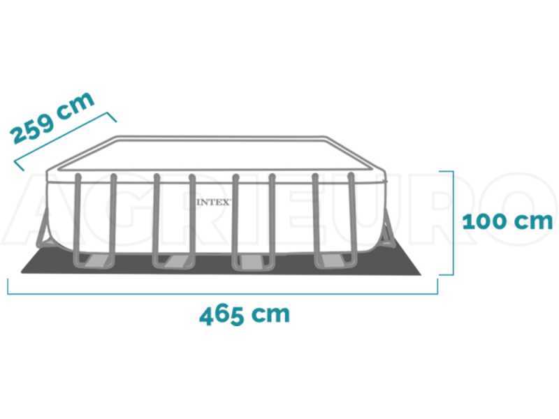 Intex Prisma Frame Chevron 26780NP - 400x200x100 cm - Aufstellpool + Filterpumpe und Poolleiter