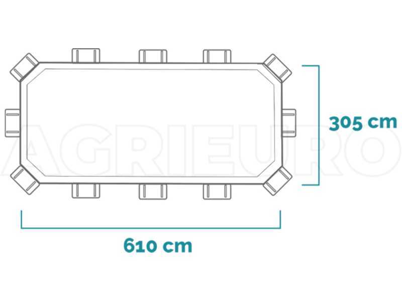 Intex Prisma Frame 26798NP - 610x305x122 cm - Ovaler Pool