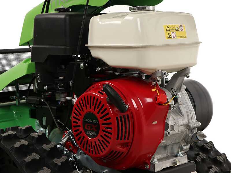Lampacrescia MGM TTR886HD - Schlegelm&auml;her mit Y-Messern - Raupenantrieb - Hondamotor GX390 f&uuml;r gro&szlig;e Steigungen