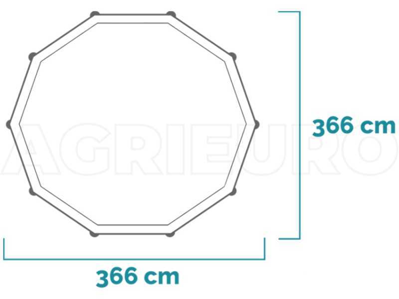 Intex Metal 28212NP - &Oslash;366x76 cm - Frame Pool + Filterpumpe