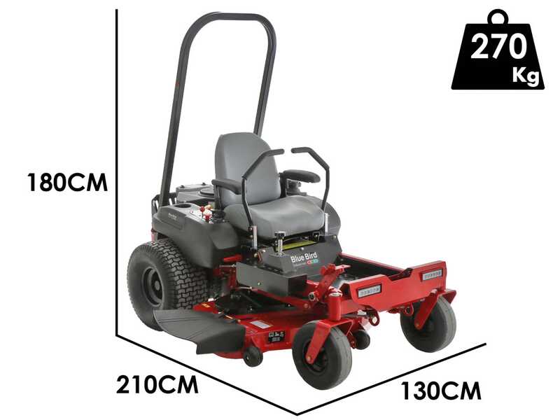Nullwendekreism&auml;her Blue Bird ZTR 50L PRO - Seitenauswurf und Mulchschnitt
