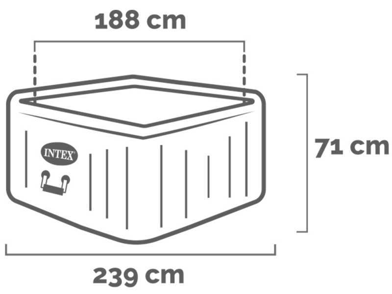 Intex Square Greystone Deluxe 28452EX - Whirlpool Spa