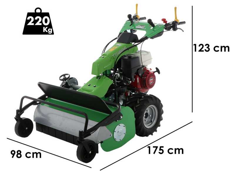 Lampacrescia MGM TTR886 - Schlegelm&auml;her - Zwillingsreifen - Honda GX390 starke Steigungen