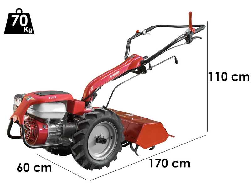 Einachsschlepper Barbieri Flex 2+2 - Motor Honda GX200