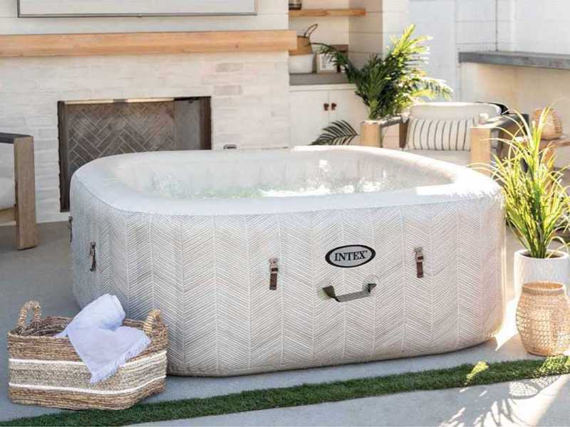 Intex Carr&eacute;e Chevron Deluxe 28446EX - &Oslash;173x71 cm - Whirlpool Spa