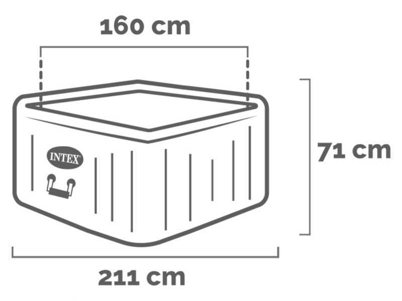 Intex Carr&eacute;e Chevron Deluxe 28446EX - Whirlpool Spa