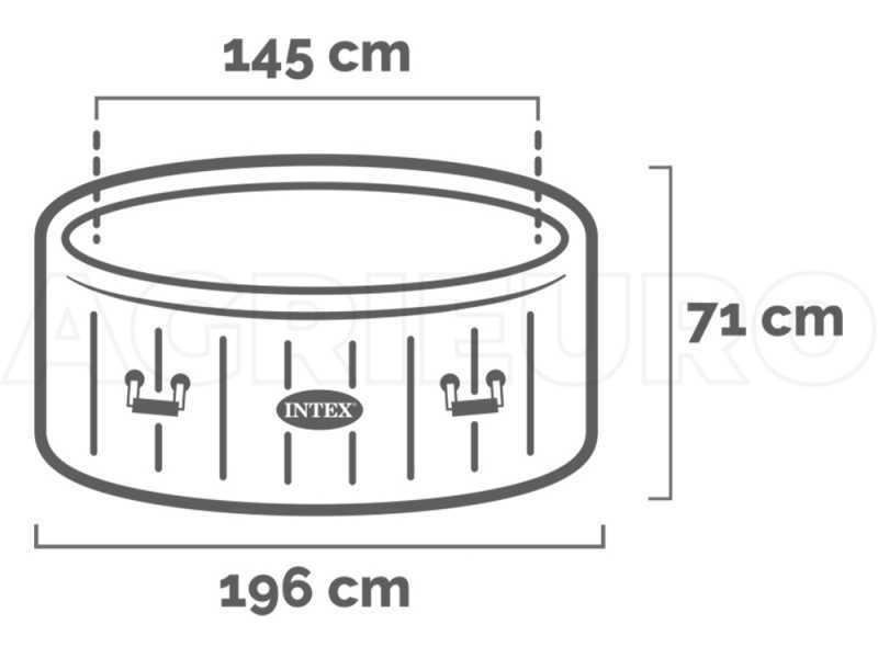 Intex Greywood Deluxe 28440EX - &Oslash;196x71 cm - Whirlpool Spa