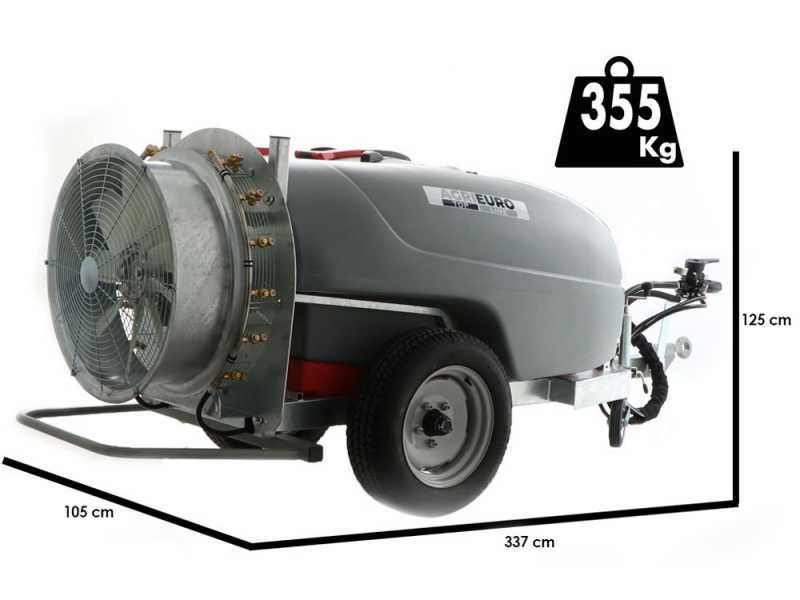 Gray T Car 600/70 - Nachlauf-Gebl&auml;sespritze f&uuml;r Traktoren  - Fassungsverm&ouml;gen 600l - Pumpe AR1064