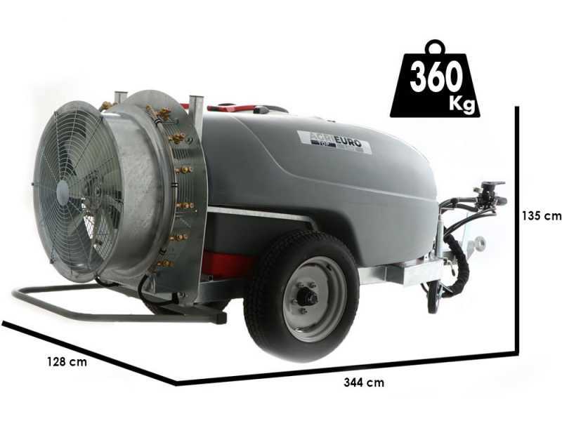 Gray T Car 800/70 - Nachlauf-Gebl&auml;sespritze f&uuml;r Traktoren  - Fassungsverm&ouml;gen 800l - Pumpe AR1064