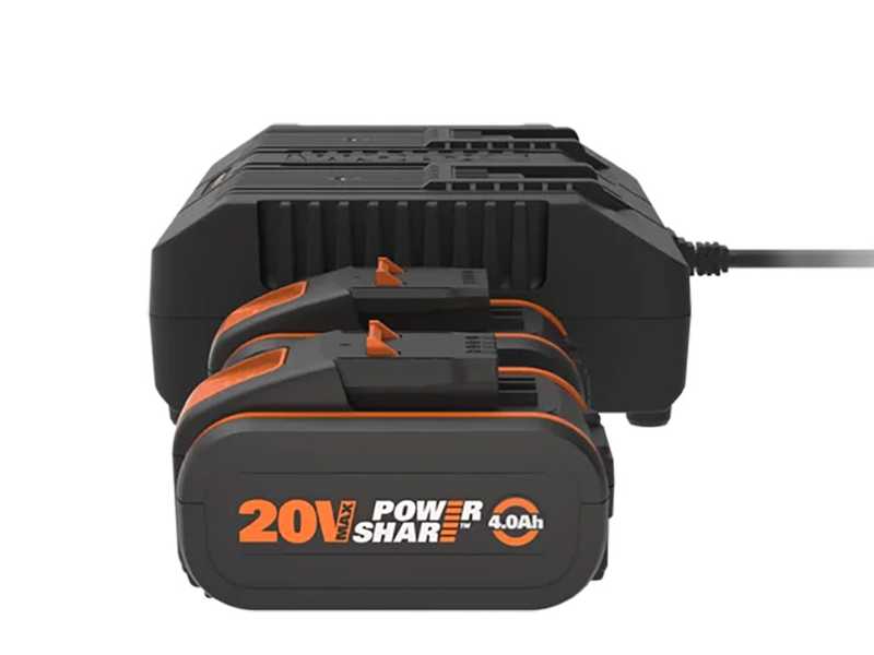 Starter Kit Worx Doppelladeger&auml;t und 20V 4Ah Akkus