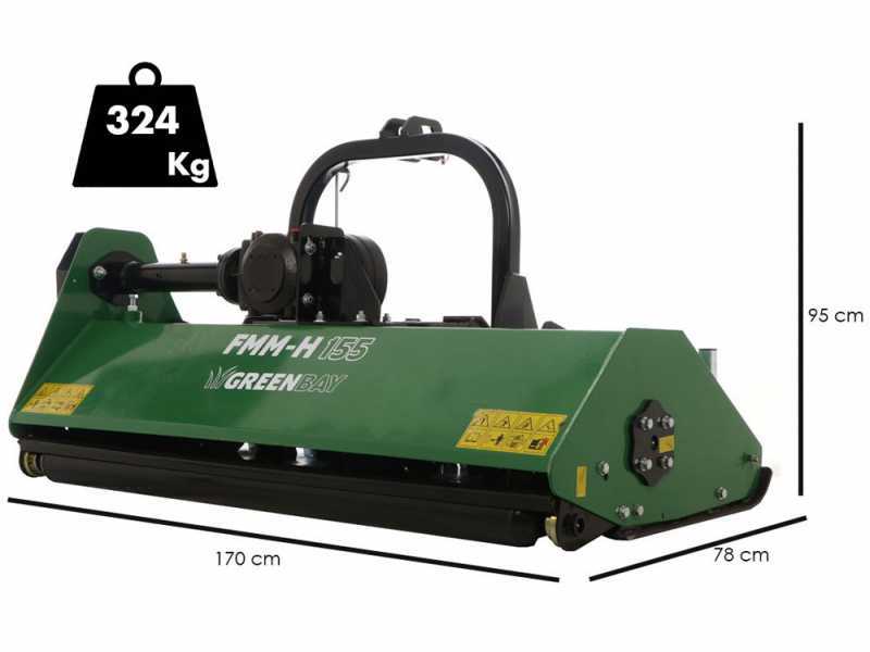 Greenbay FMM-H 155 - Mulcher f&uuml;r Traktor mittelschwere Baureihe - mit hydraulischer Verschiebung