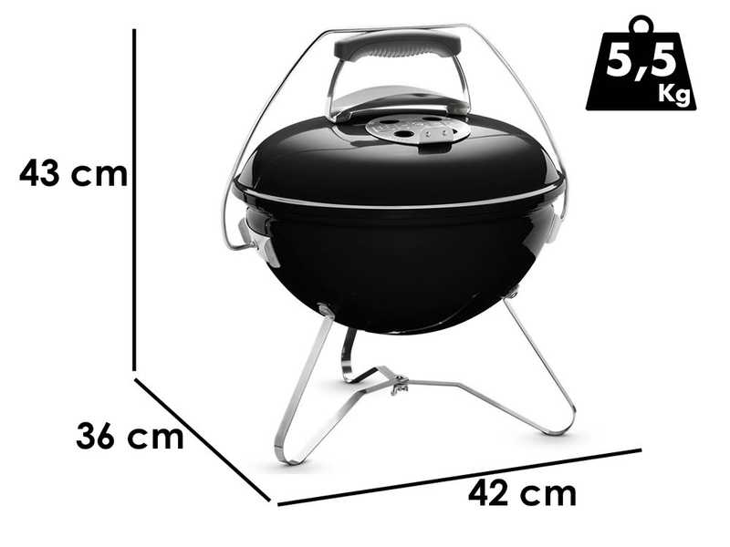 Weber Smokey Joe Premium Black - Holzkohlegrill