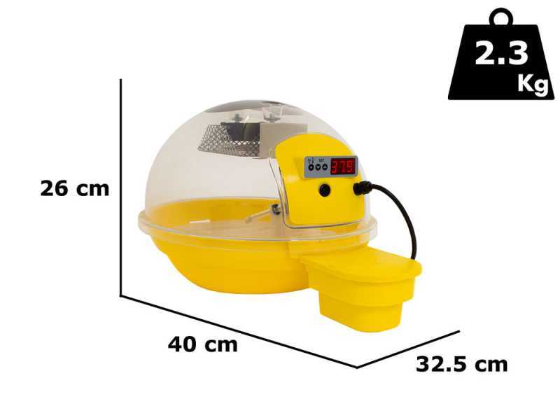 FIEM Smart Digitale 24 Gelb - Automatische Eier-Brutmaschine - 24 Eier