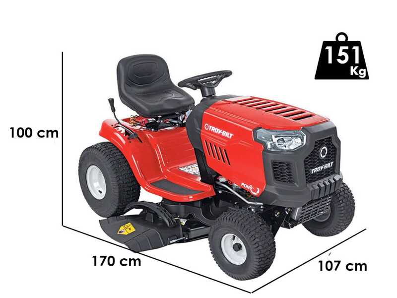 Troy-Bilt Pony 92T-S - Rasentraktor - Transmatic-Getriebe - Seitenauswurf