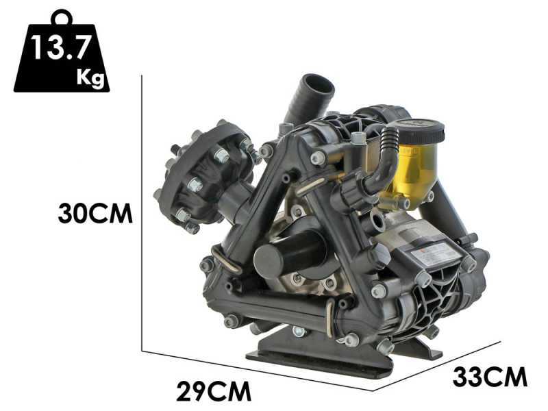 Comet BP 130K - Niederdruck-Membranspr&uuml;hpumpe f&uuml;r Traktoren - Version f&uuml;r S&auml;uren und chemische Produkte