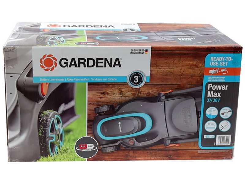 Akku-Rasenm&auml;her Gardena PowerMax 37/36V P4A - 37 cm - SOLO - Ohne Akku und Ladeger&auml;t