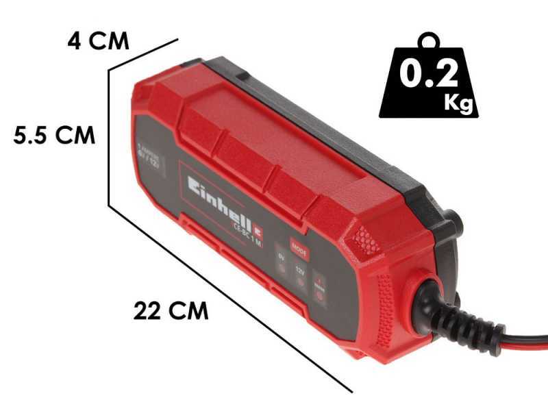 Einhell CE-BC 1 M - 6/12V - Batterie-Ladeger&auml;t mit Erhaltungsladefunktion  - Max 32 Ah