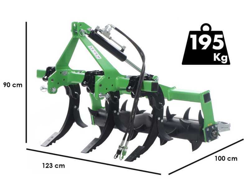 Grubber Seven Italy Simply mit 3 Zinken und hydraulischer Walze von 120 cm