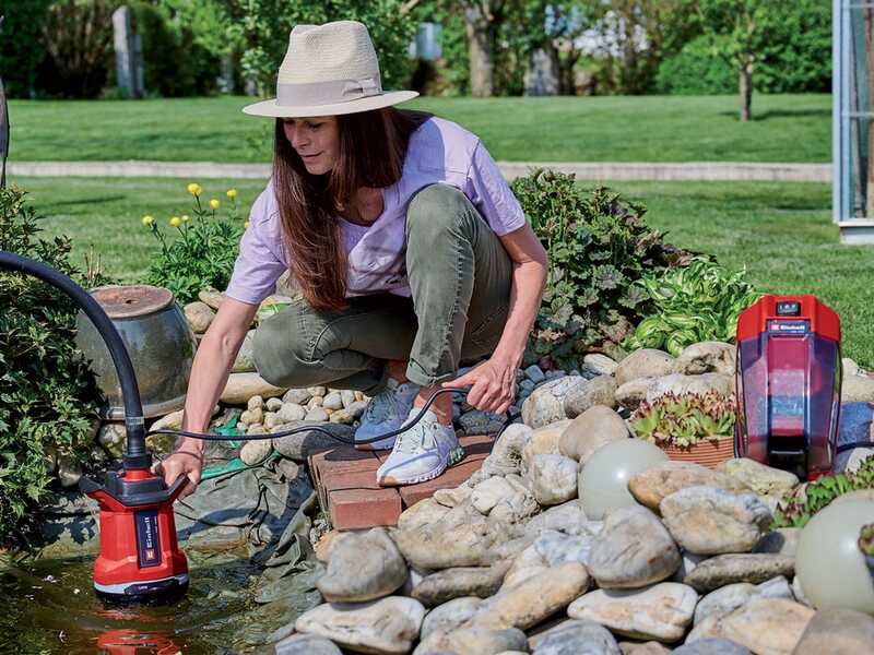 Einhell GE-DP 18/25 Li Akku-Wasserpumpe - Akku 18V 2,5Ah und Ladeger&auml;t