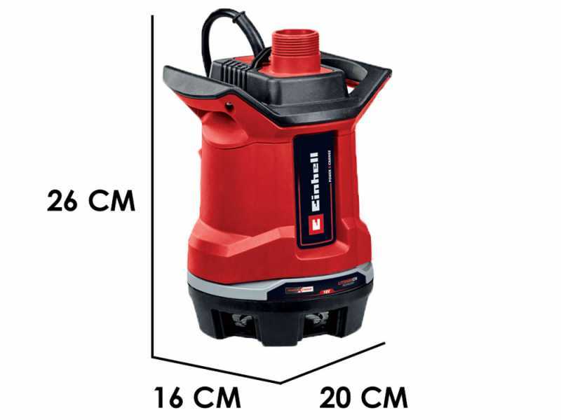 Schmutzwasserpumpe Einhell GE-DP 18/25 li - 18V 2,5 Ah - Akku und Ladeger&auml;t im Lieferumfang enthalten