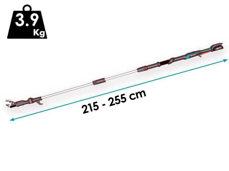 Gardena HighCut 250/18V P4A - Akku-Teleskop-Baumschere - 18V 2Ah
