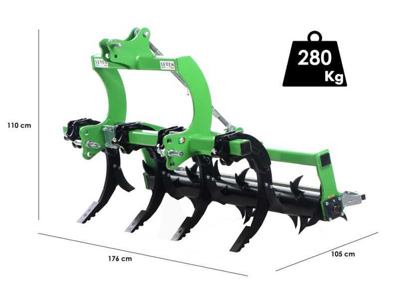 Tiefenlockerer Seven Italy BIG mit 4 Zinken und mechanischer Walze von 160 cm