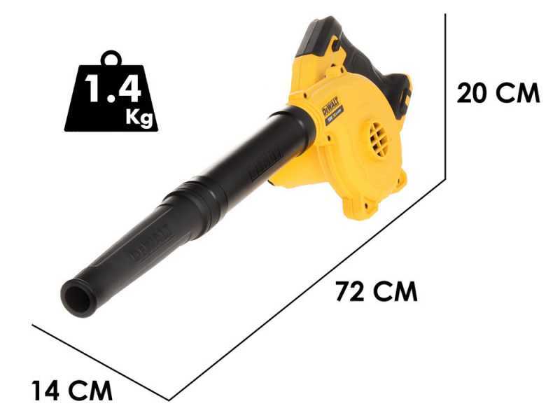 Akku Laubbl&auml;ser DeWalt DCV100-XJ - 18V - SOLO - ohne Akku und Ladeger&auml;t