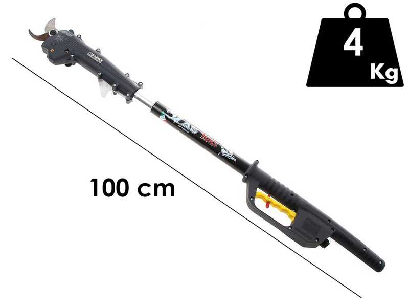 Zanon Shark ZS50 - Elektrische Baumschere auf Verl&auml;ngerungsstange - 50.4V 2.9 Ah - 100 cm
