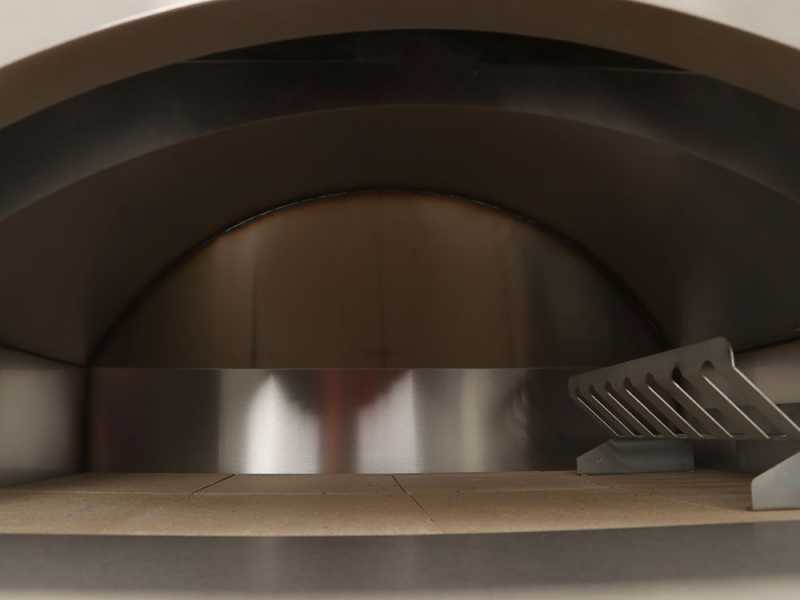Rossofuoco Campagnolo - Holzbackofen f&uuml;r den Au&szlig;enbereich mit Wagen- schwarz