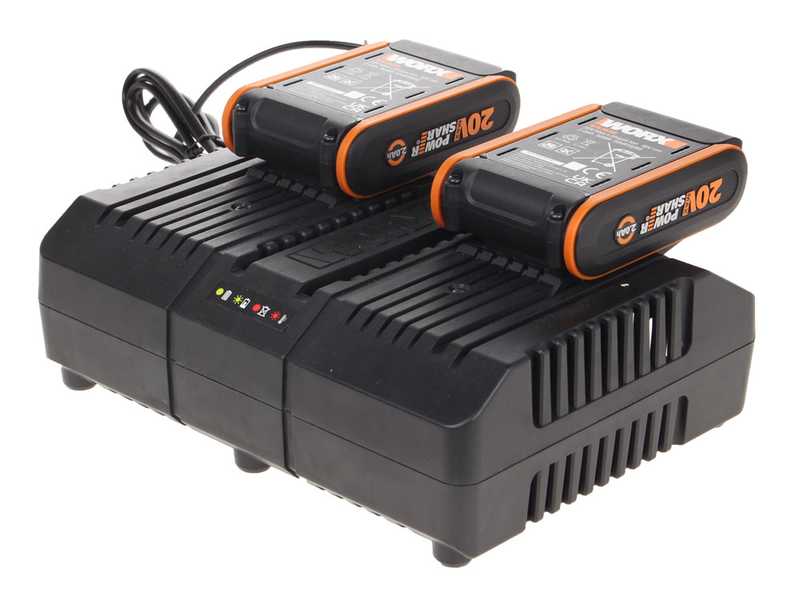 Akku-Heckenschere Worx Nitro WG286E - 2x 20V 2Ah - 60 cm Schwert aus Stahl