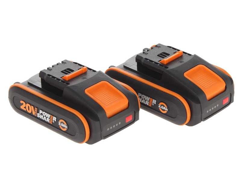 Akku-Heckenschere Worx Nitro WG286E - 2x 20V 2Ah - 60 cm Schwert aus Stahl