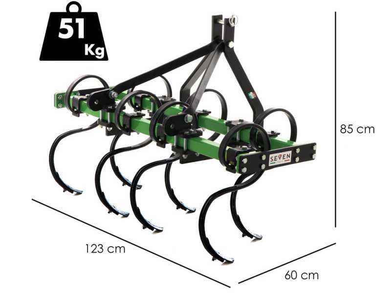 Seven Italy Vibropac 120 cm - Leichtgrubber mit 7 Zinken - Arbeitsbreite 120 cm