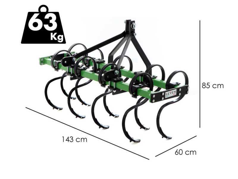 Seven Italy Vibropac 140 cm - Leichtgrubber mit 9 Zinken - Arbeitsbreite 140 cm