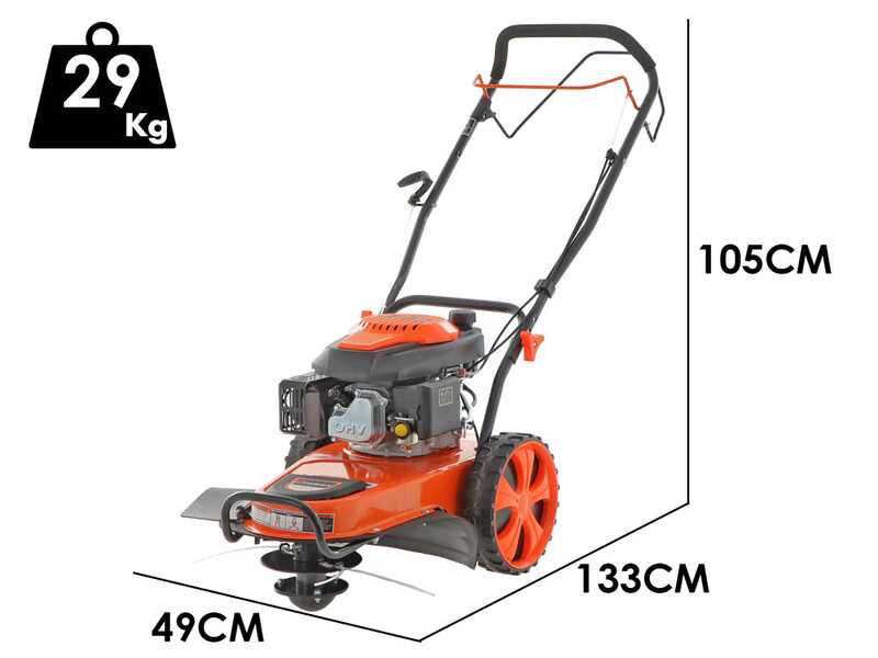 Redback S22V-T6 - Benzin-Fadenm&auml;her mit R&auml;dern und Selbstantrieb